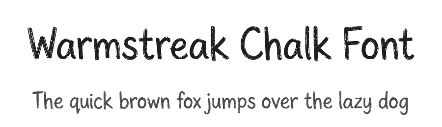 Warmstreak Chalk Font by letterhanna — Decorative Font