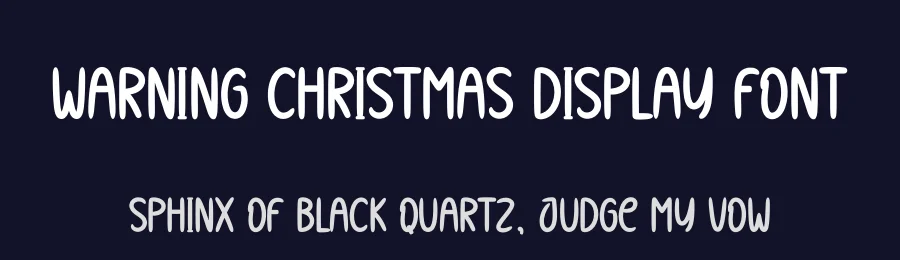 Warning Christmas Display Font by creativeletter — Display Font — thumbnail 2