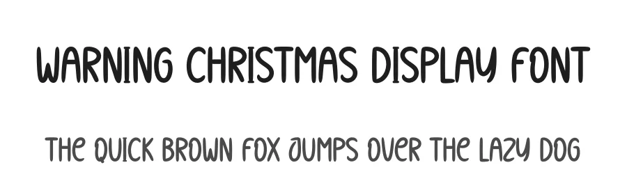 Warning Christmas Display Font by creativeletter — Display Font