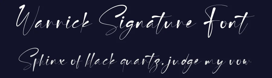 Warrick Signature Font by Funtype — Script Handwritten Font — thumbnail 2
