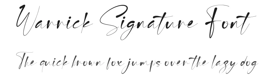 Warrick Signature Font by Funtype — Script Handwritten Font