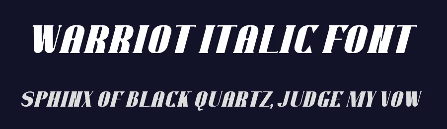Warriot Italic Font by ffeeaarr — Decorative Font — thumbnail 2