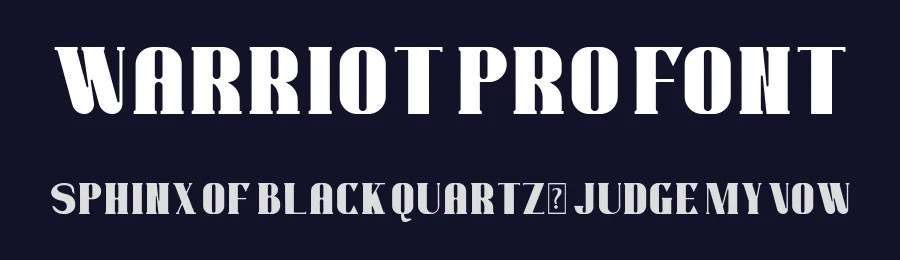 Warriot Pro Font by ffeeaarr — Serif Font — thumbnail 2
