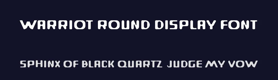 Warriot Round Display Font by ffeeaarr — Decorative Font — thumbnail 2