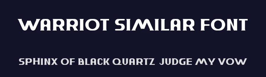 Warriot Similar Font by ffeeaarr — Display Font — thumbnail 2