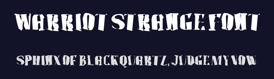 Warriot Strange Font by ffeeaarr — Serif Font — thumbnail 2