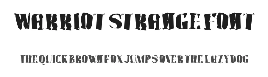 Warriot Strange Font by ffeeaarr — Serif Font