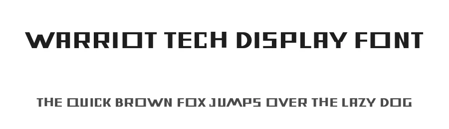 Warriot Tech Display Font by ffeeaarr — Display Font