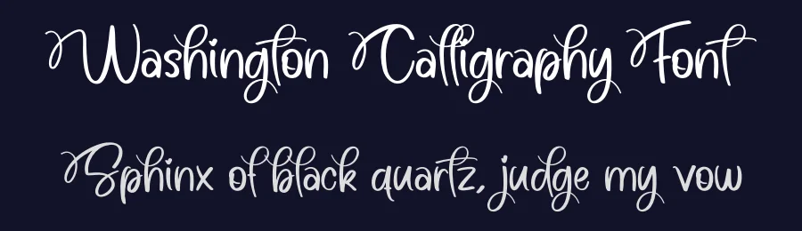 Washington Calligraphy Font by creativeletter — Script Handwritten Font — thumbnail 2