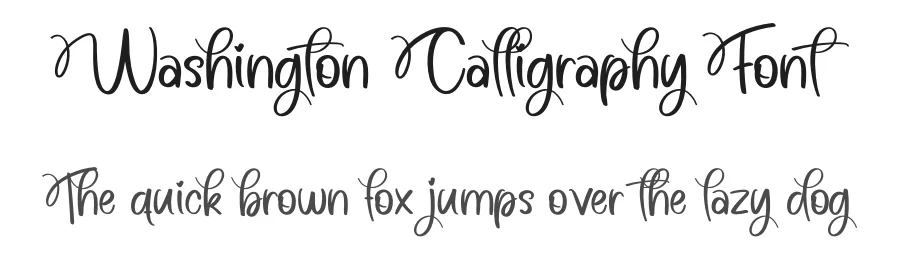 Washington Calligraphy Font by creativeletter — Script Handwritten Font