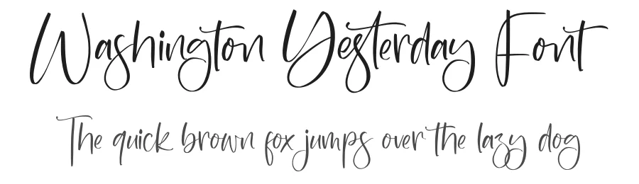 Washington Yesterday Font by perspectype — Script Handwritten Font