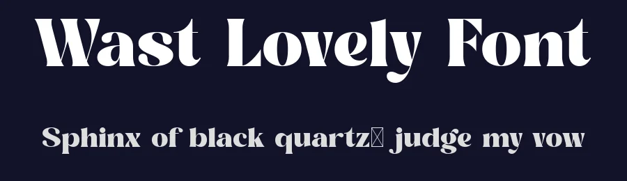 Wast Lovely Font by Eternity.STD — Decorative Font — thumbnail 2