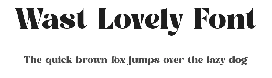 Wast Lovely Font by Eternity.STD — Decorative Font
