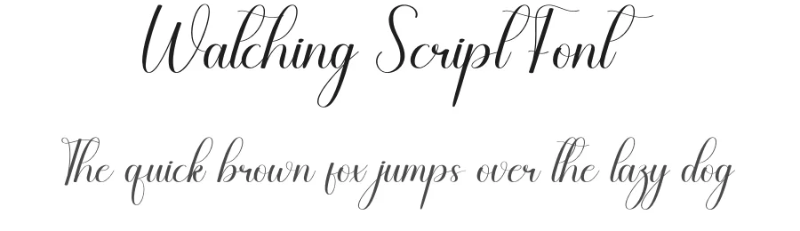 Watching Script Font by andikastudio — Script Handwritten Font