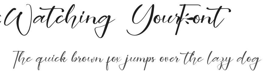 Watching Your Font by nihstudio — Script Handwritten Font