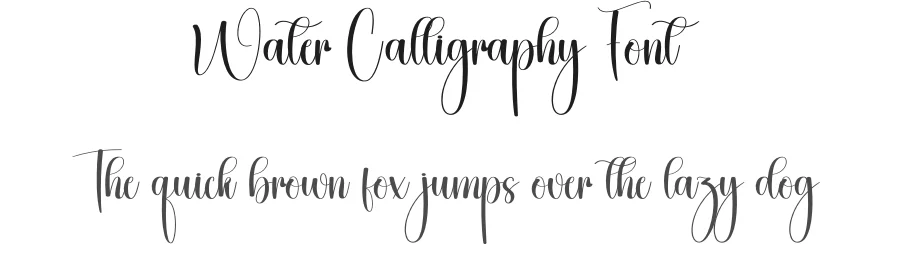 Water Calligraphy Font by creativeletter — Script Handwritten Font
