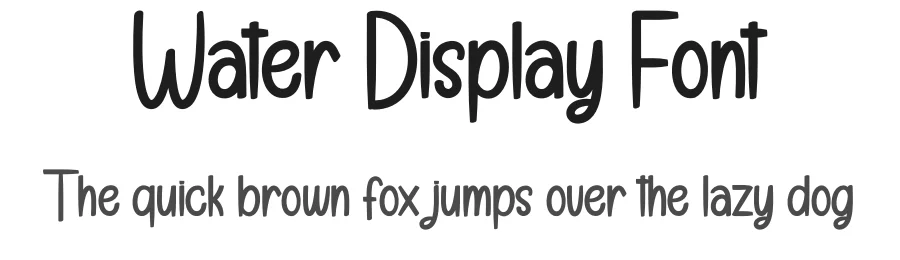 Water Display Font by andikastudio — Display Font