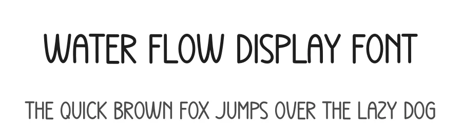 Water Flow Display Font by andikastudio — Script Handwritten Font