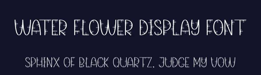 Water Flower Display Font by creativeletter — Display Font — thumbnail 2