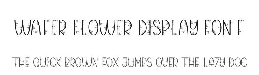 Water Flower Display Font by creativeletter — Display Font