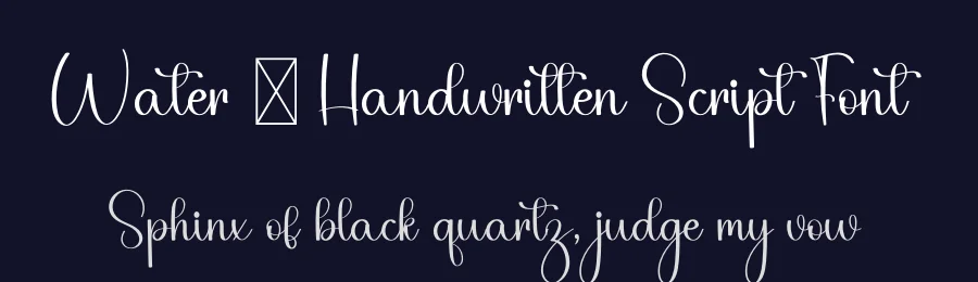 Water – Handwritten Script Font by freshtypeink — Script Handwritten Font — thumbnail 2