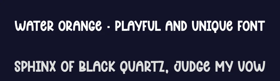 Water Orange – Playful And Unique Font by andikastudio — Display Font — thumbnail 2