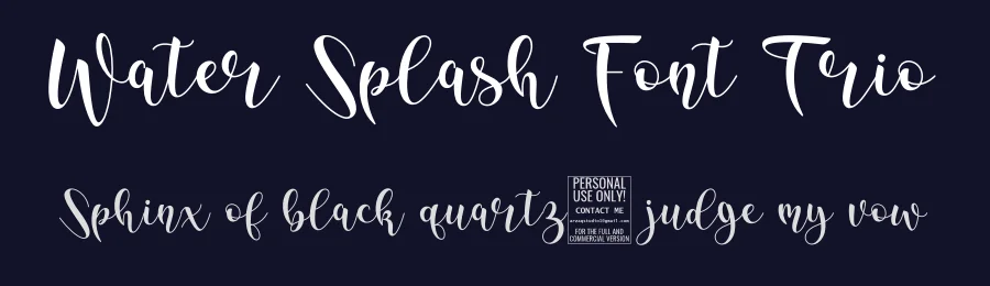 Water Splash Font Trio by Miftahul Arzaq — Script Handwritten Font — thumbnail 2