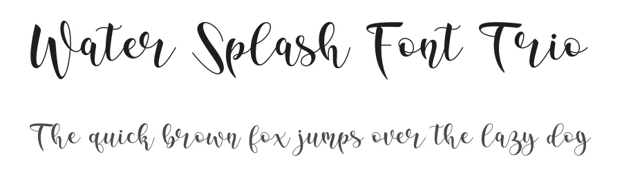 Water Splash Font Trio by Miftahul Arzaq — Script Handwritten Font