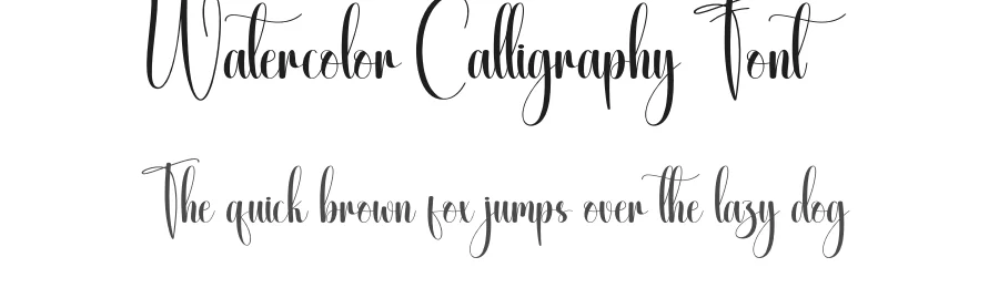 Watercolor Calligraphy Font by creativeletter — Script Handwritten Font