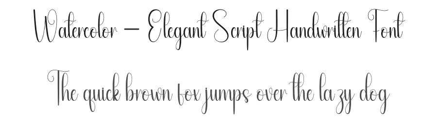 Watercolor – Elegant Script Handwritten Font by andikastudio — Script Handwritten Font