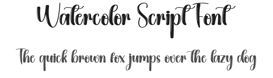Watercolor Script Font by creativeletter — Script Handwritten Font