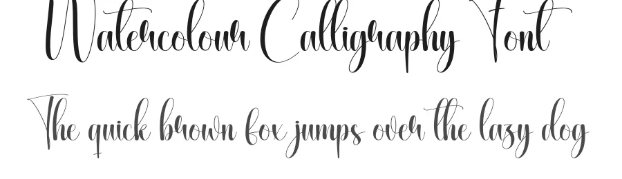 Watercolour Calligraphy Font by creativeletter — Script Handwritten Font