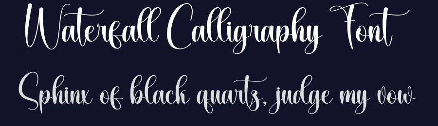 Waterfall Calligraphy Font by creativeletter — Script Handwritten Font — thumbnail 2