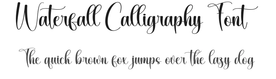 Waterfall Calligraphy Font by creativeletter — Script Handwritten Font