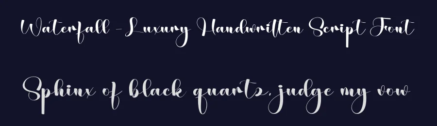 Waterfall – Luxury Handwritten Script Font by creativeletter — Script Handwritten Font — thumbnail 2