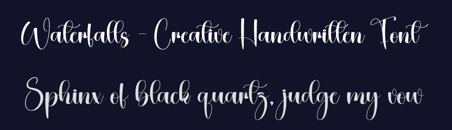 Waterfalls – Creative Handwritten Font by creativeletter — Script Handwritten Font — thumbnail 2