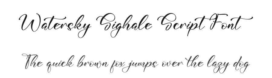 Watersky Sighale Script Font by letterfabric — Script Handwritten Font