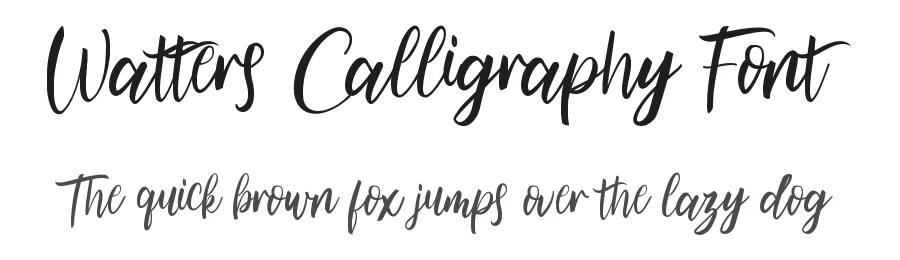 Watters Calligraphy Font by edricstudio — Script Handwritten Font