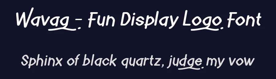 Wavag – Fun Display Logo Font by mixjpg — Display Font — thumbnail 2