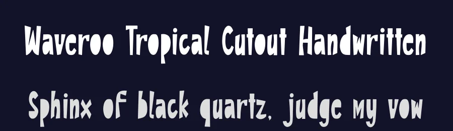 Waveroo Tropical Cutout Handwritten by Gracetypestudio — Script Handwritten Font — thumbnail 2