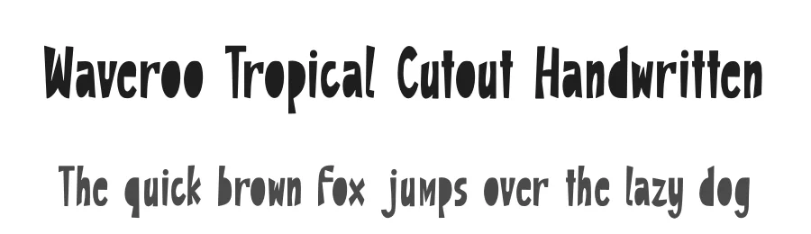 Waveroo Tropical Cutout Handwritten by Gracetypestudio — Script Handwritten Font