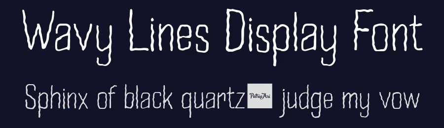 Wavy Lines Display Font by Patria Ari Typestudio — Display Font — thumbnail 2