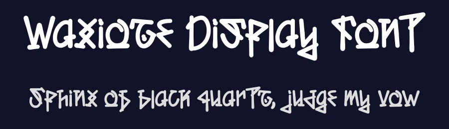 Waxioze Display Font by Dhabee — Display Font — thumbnail 2