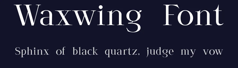Waxwing Font by clarksontomas — Serif Font — thumbnail 2