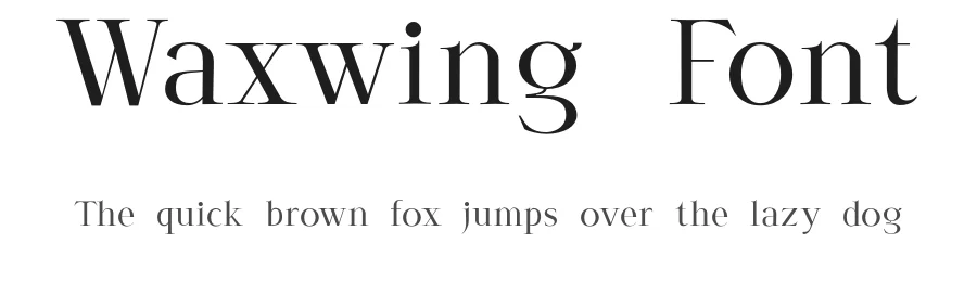 Waxwing Font by clarksontomas β Serif Font