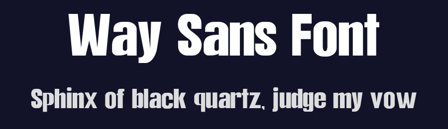 Way Sans Font by Aniq Hanif — Sans Serif Font — thumbnail 2