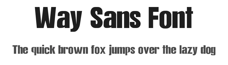 Way Sans Font by Aniq Hanif β Sans Serif Font