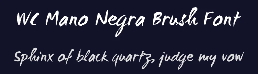 WC Mano Negra Brush Font by WC Fonts / Atypeek — Script Handwritten Font — thumbnail 2