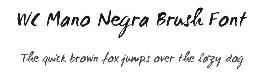 WC Mano Negra Brush Font by WC Fonts / Atypeek — Script Handwritten Font