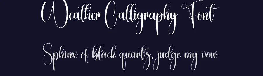 Weather Calligraphy Font by creativeletter — Script Handwritten Font — thumbnail 2